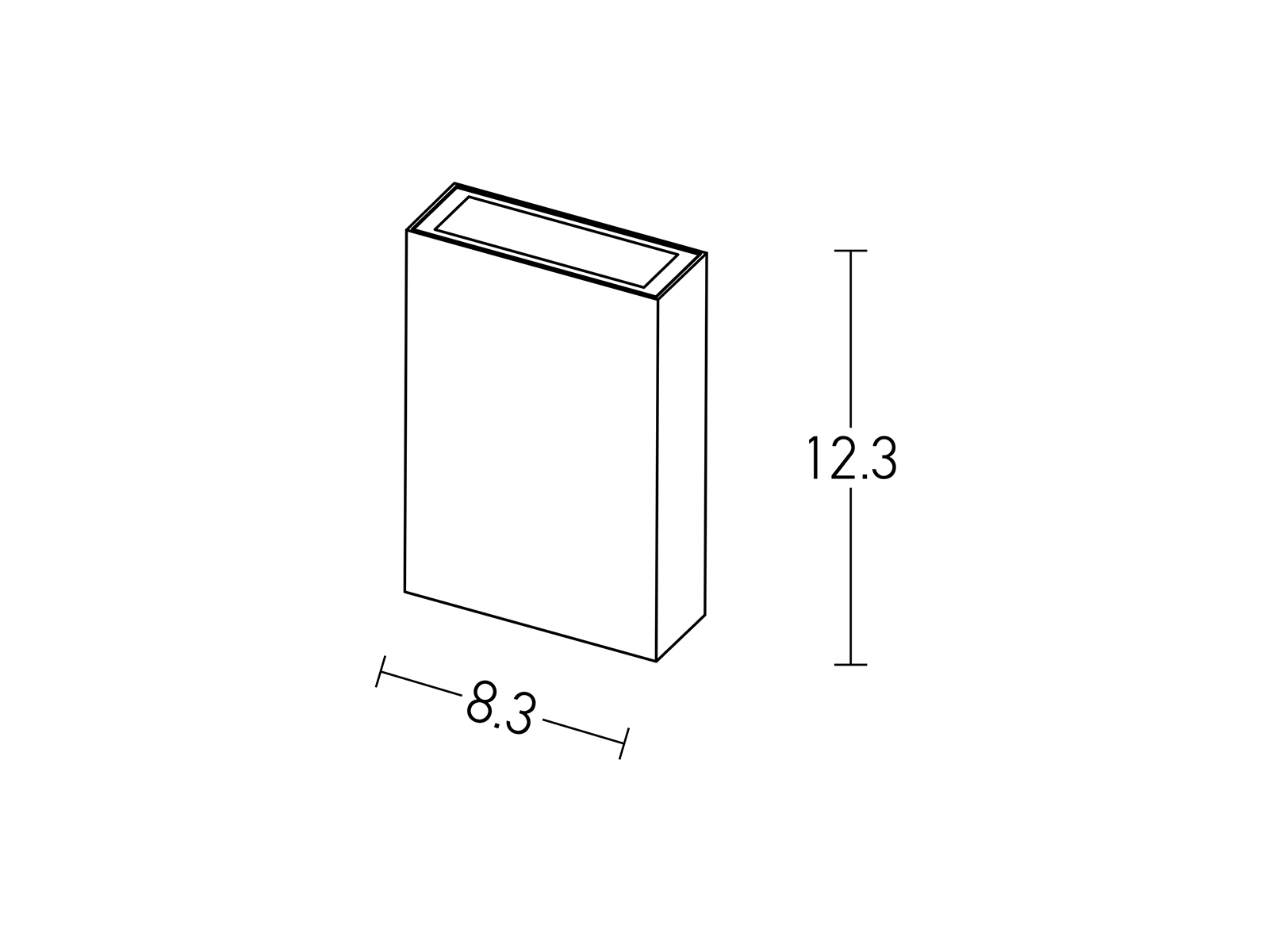 Nástěnné LED svítidlo bílé, 2x2W, 3000K, 12,3cm