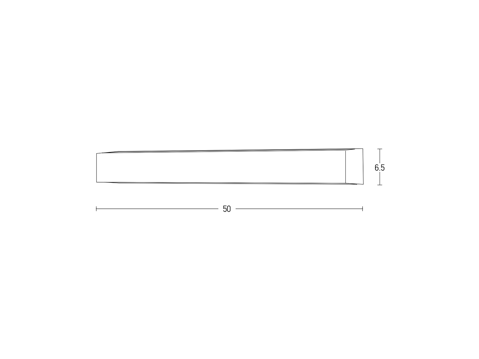 Nástěnné LED svítidlo grafit, 30W, 3000K, 50cm