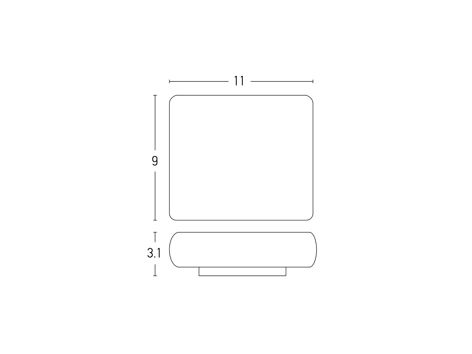 Nástěnné LED svítidlo grafit, 2x3W, 3000K, 11cm