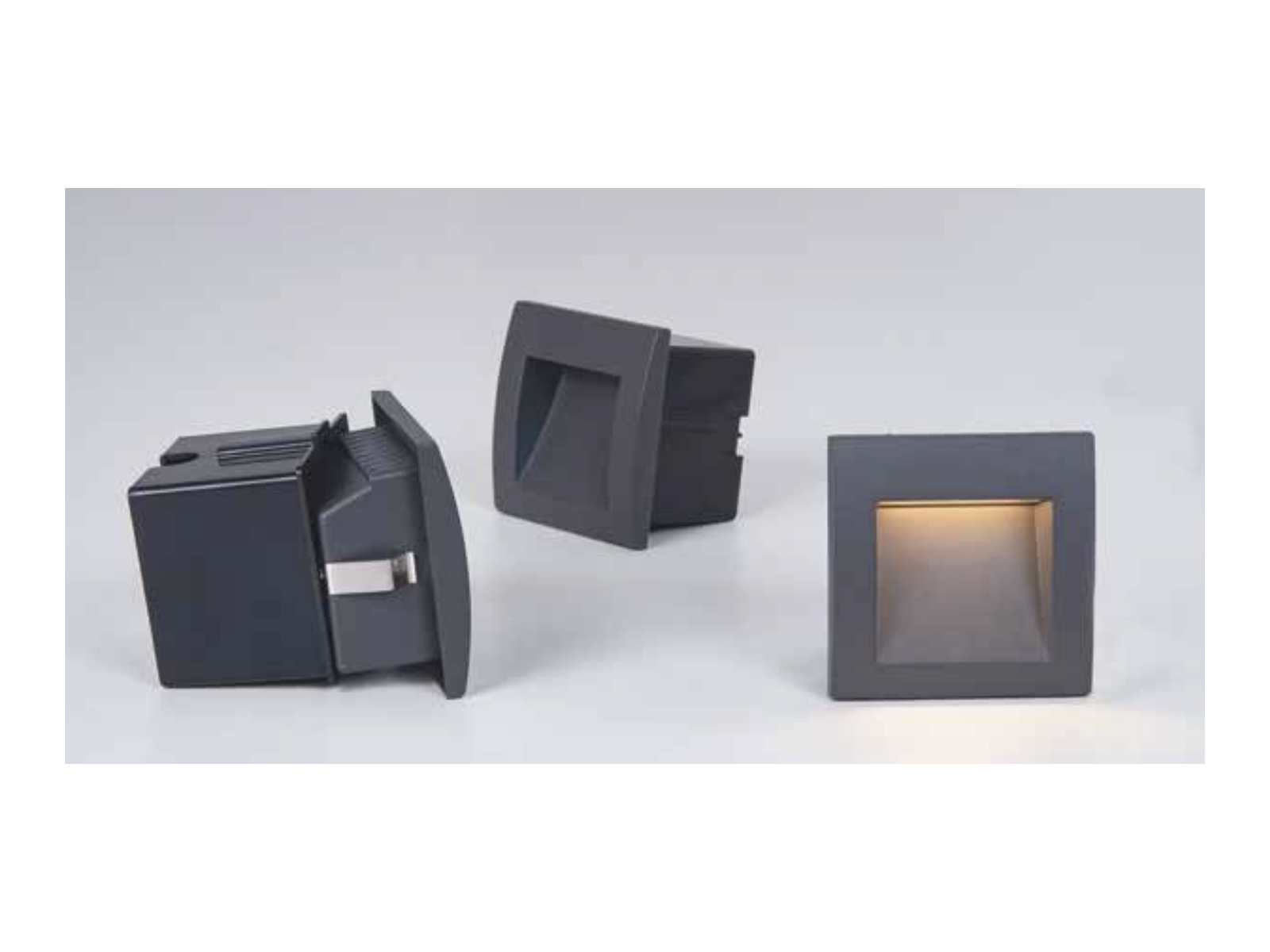 Nástěnné LED svítidlo grafit, 1W, 3000K, 9cm