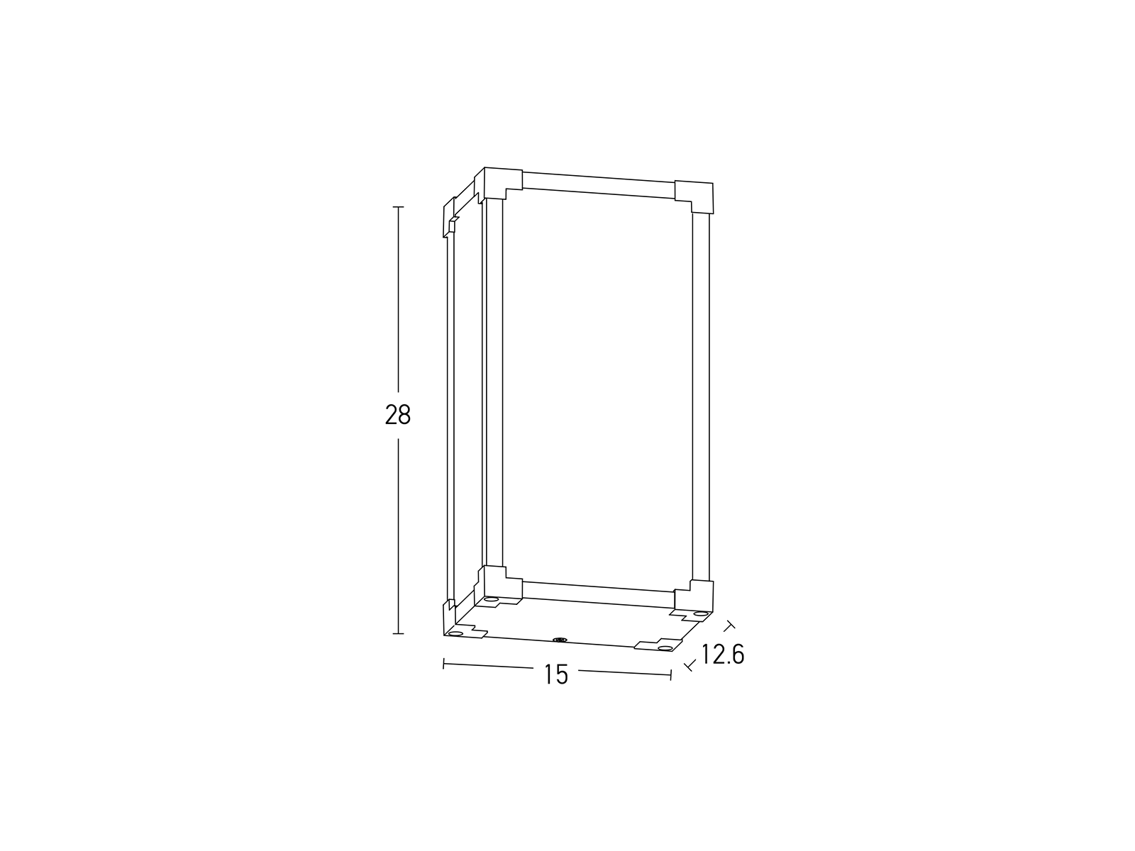 Nástěnné LED svítidlo tmavě hnědé, 12W, 3000K, 28cm
