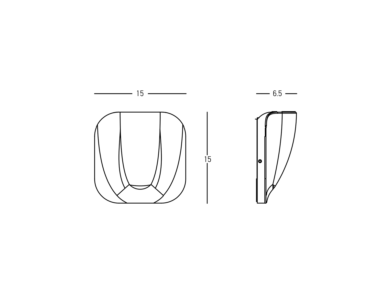 Nástěnné LED svítidlo grafit, 9W, 3000K, 15cm
