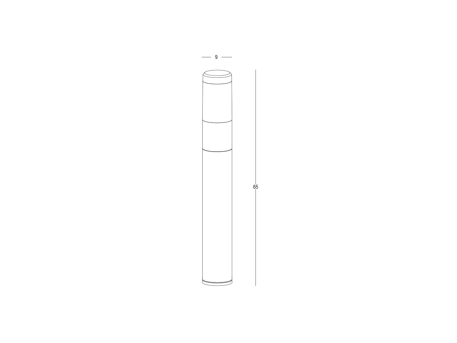 Sloupkové LED svítidlo grafit, 10W, 3000K, 65cm