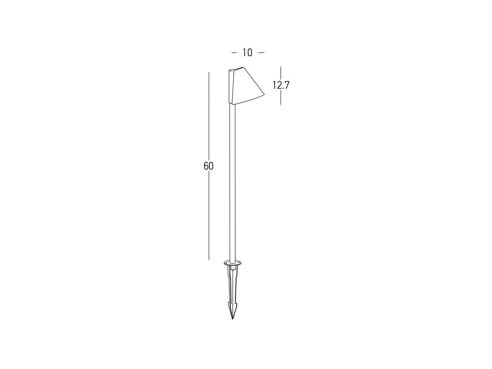 Zahradní bodové svítidlo s hrotem grafit, 1xGU10, 60cm