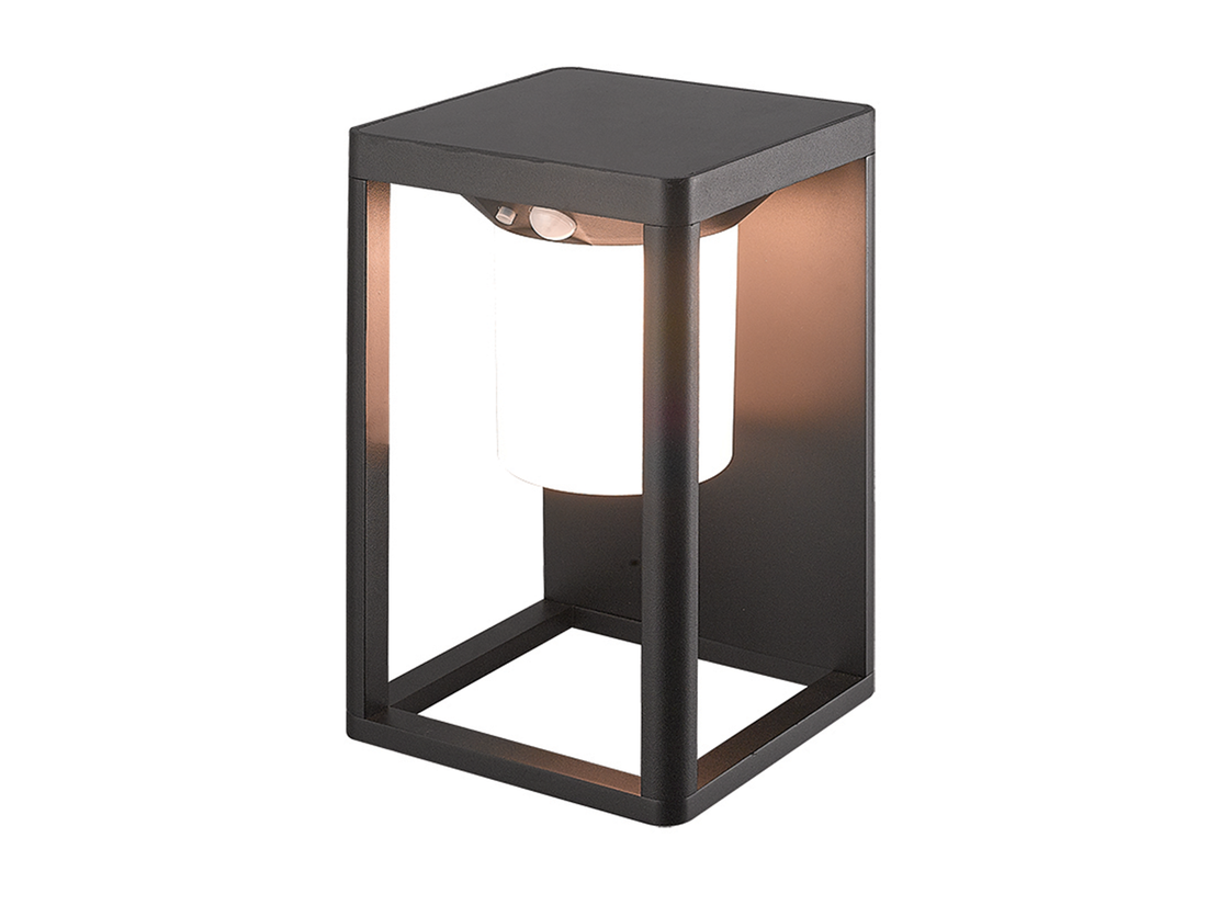 Solární LED svítidlo se senzorem pohybu grafit, 2W, 3000K, 24cm