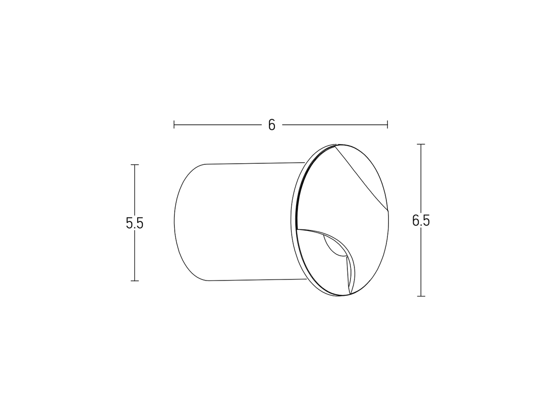 Pochozí LED svítidlo pískově černé, 3W, 3000K, ø6,5cm