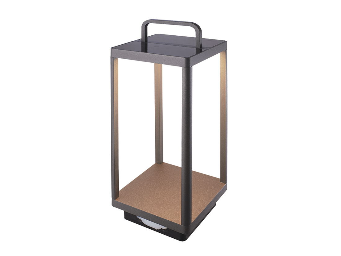 Solární LED svítidlo grafit, 3W, 3000K, 51cm