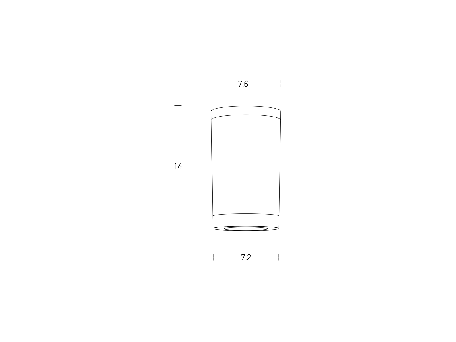 Stropní svítidlo matně bílé, 1xGU10, 14cm