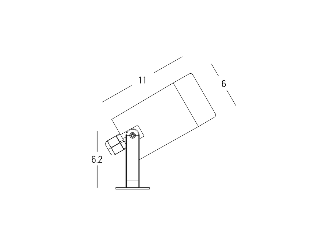 Zahradní bodové svítidlo černé, 1xGU10, 11cm