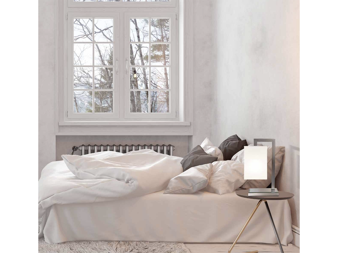 Stolní lampa chrom, 1xE27, 33cm