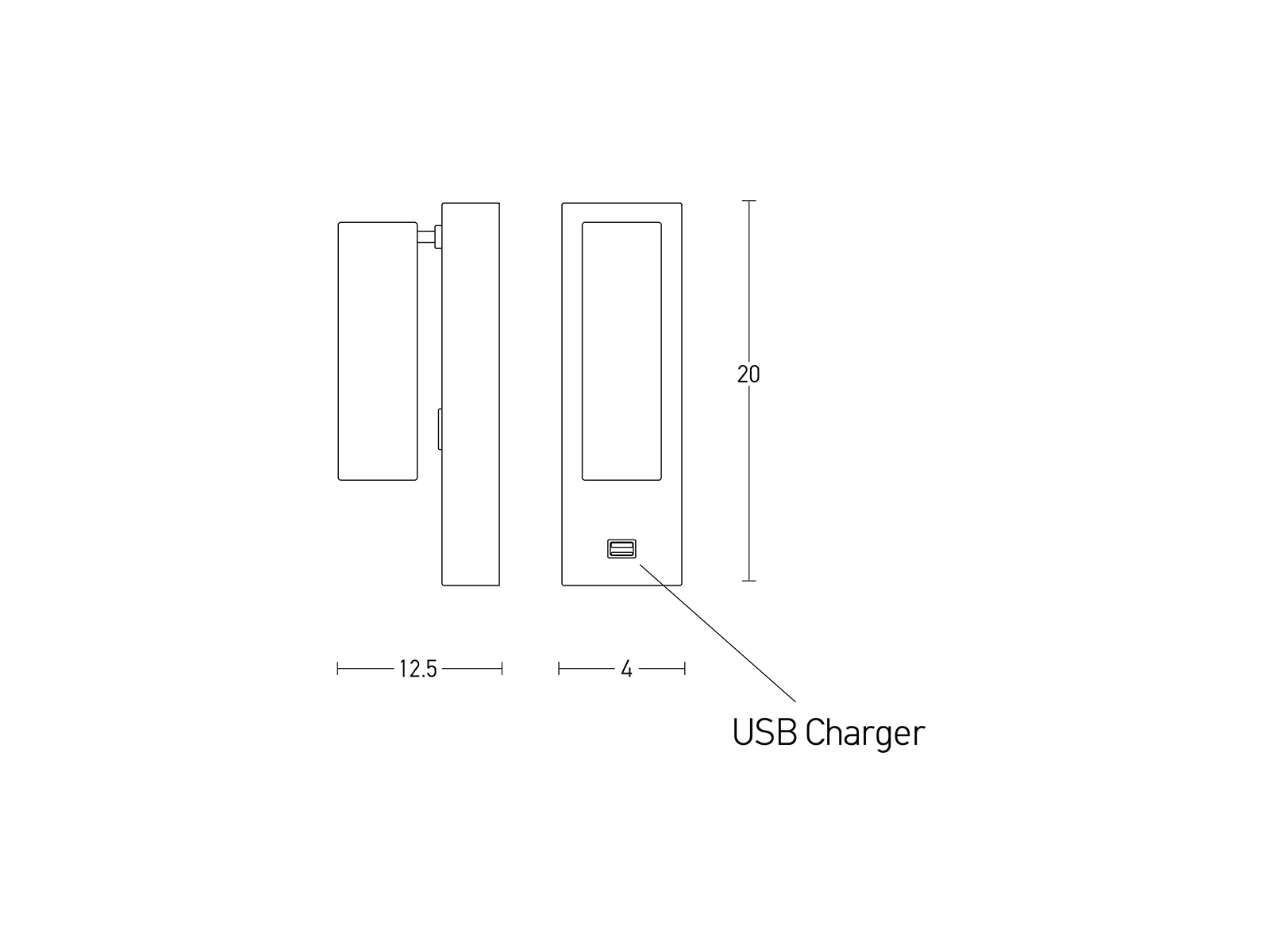 Nástěnné LED svítidlo černé, 3W, 3000K, 20cm