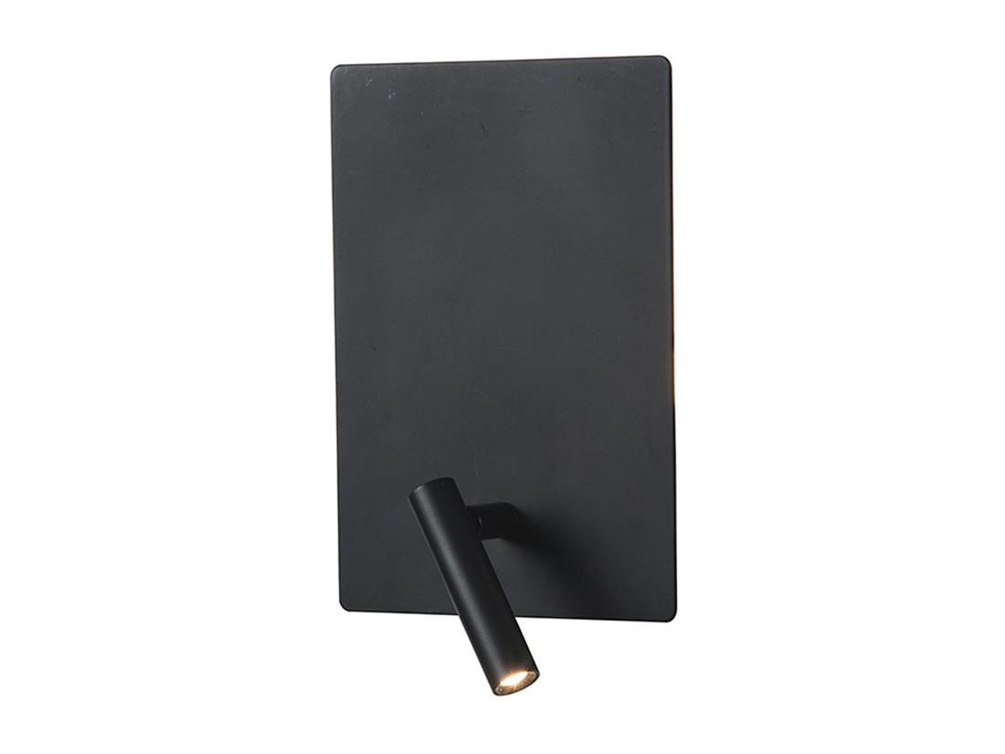 Nástěnné LED svítidlo s podsvícením černé, 3W, 3000K, 20cm