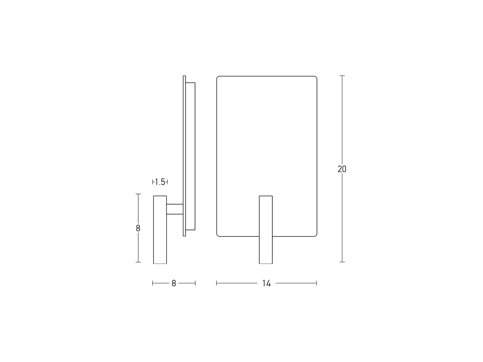Nástěnné LED svítidlo s podsvícením černé, 3W, 3000K, 20cm