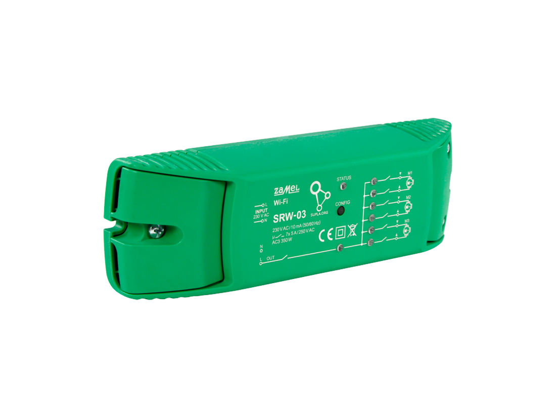 Wi-Fi ovládač rolet Supla SRW-03, 3 rolety + 1 kanál