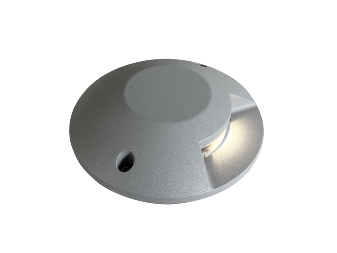 Pochozí LED svítidlo šedé, 6W, 3000K, ø20cm