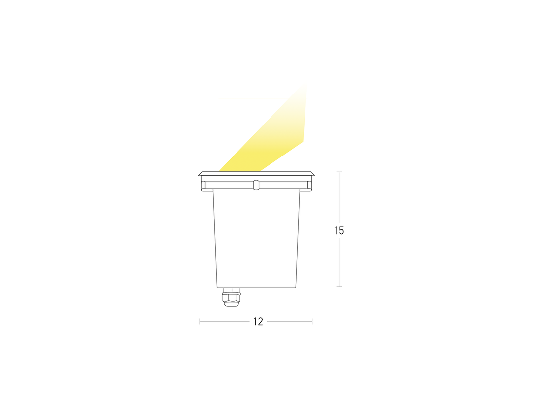 Pochozí LED svítidlo nerezová ocel, 8W, 3000K, ø12cm