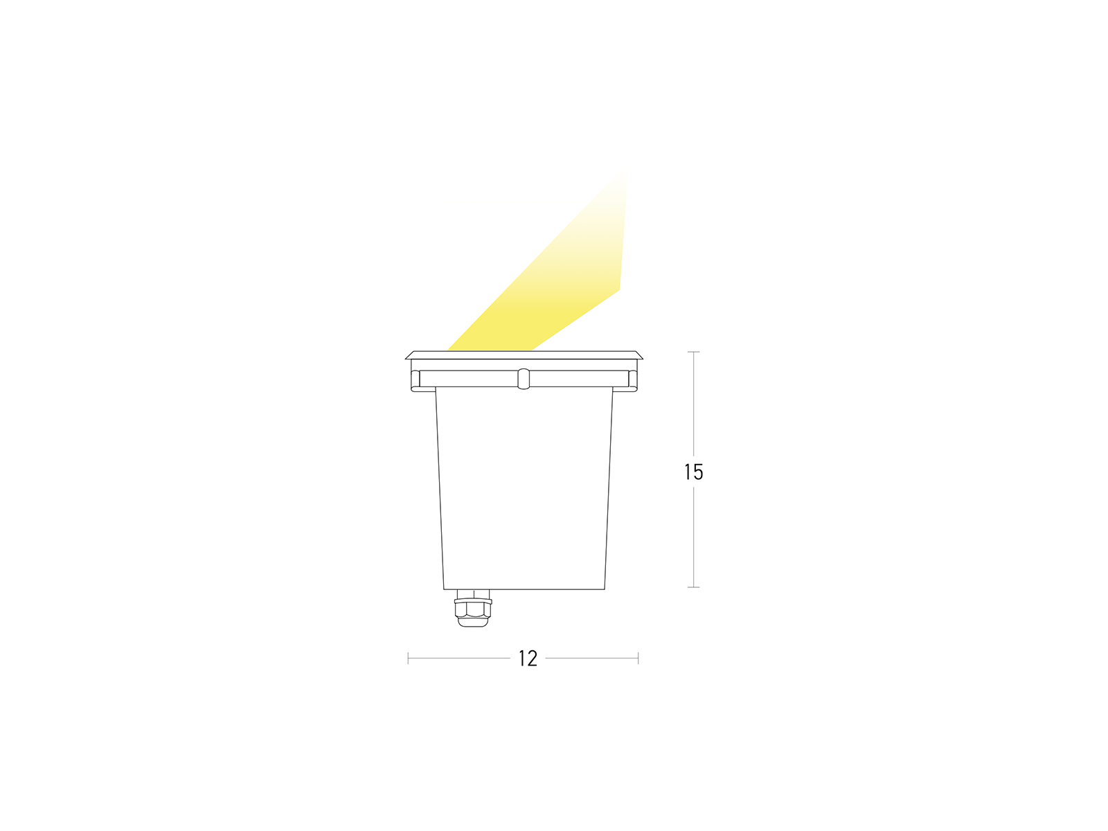 Pochozí LED svítidlo nerezová ocel, 8W, 3000K, ø12cm