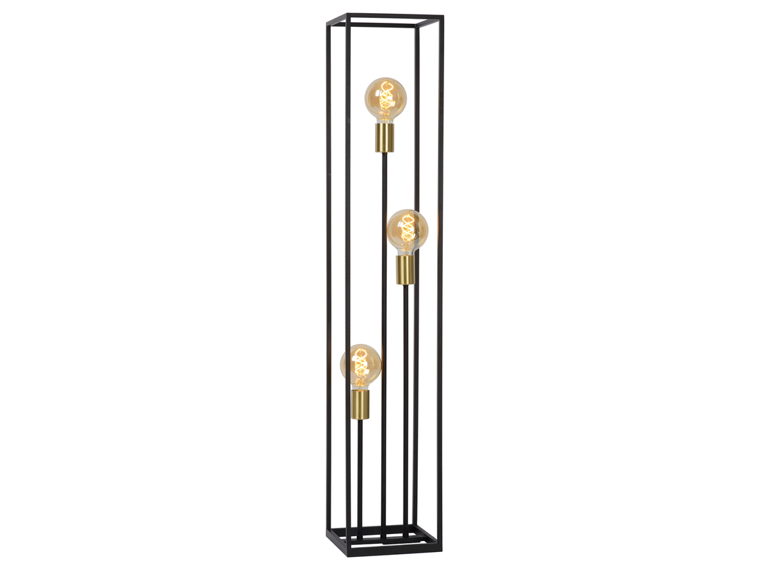 Stojací lampa Ruben, černá, 3xE27, 120cm