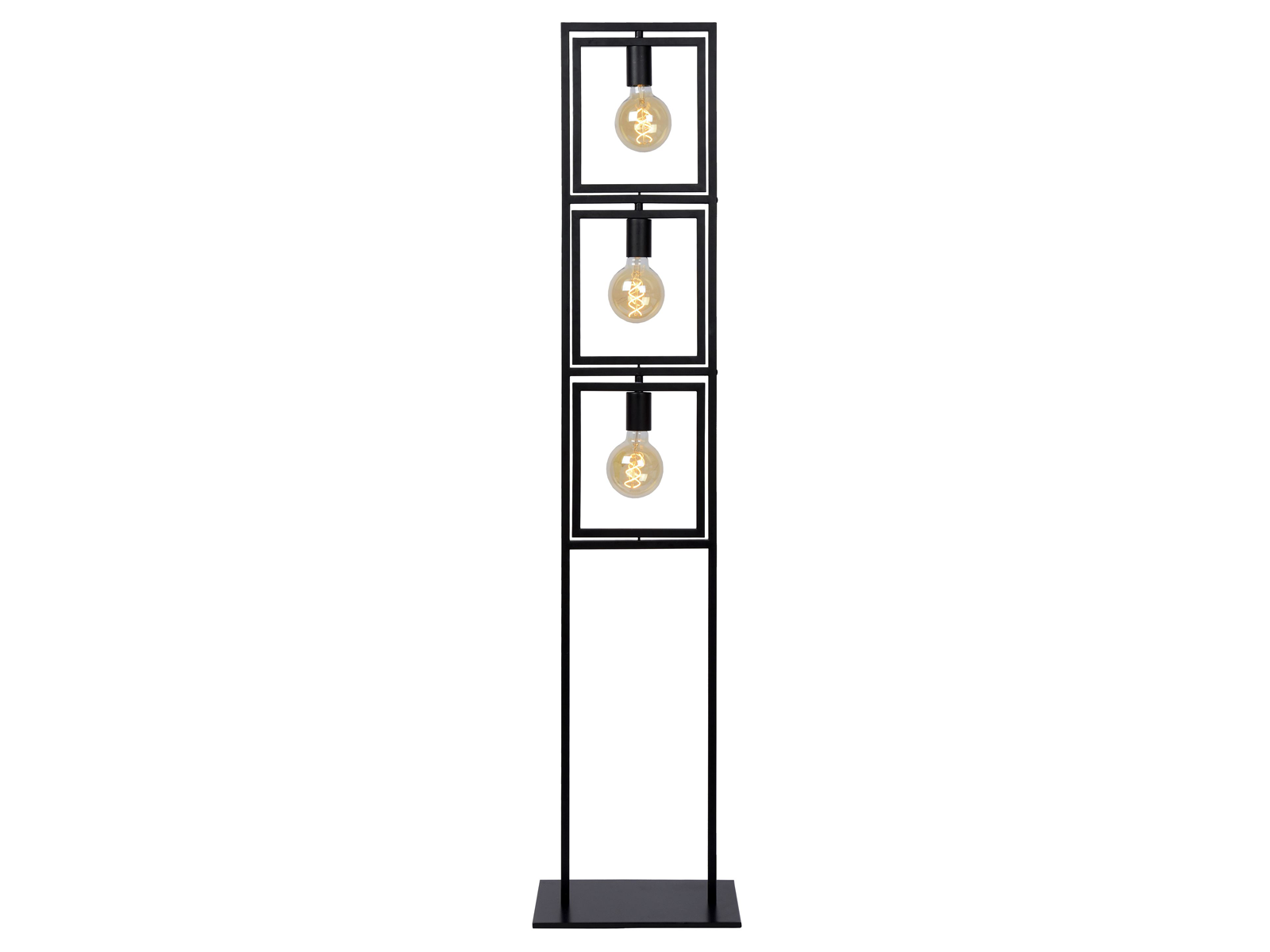 Stojací lampa LUUK, černá, 3xE27, 145cm