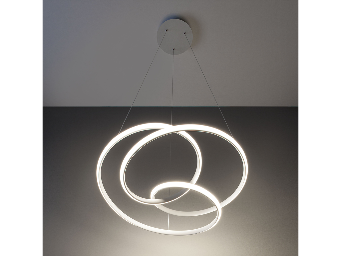 Závěsné LED svítidlo Sintra, matná bílá, 41W, 3000K, 52cm