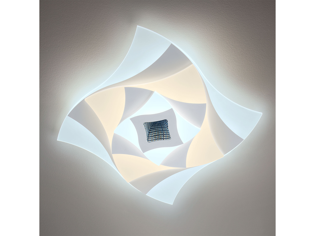 Nástěnné/stropní LED stmívatelné svítidlo Stratos, matně bílé, 63W, 3000K/4000K/6000K, 47,5cm