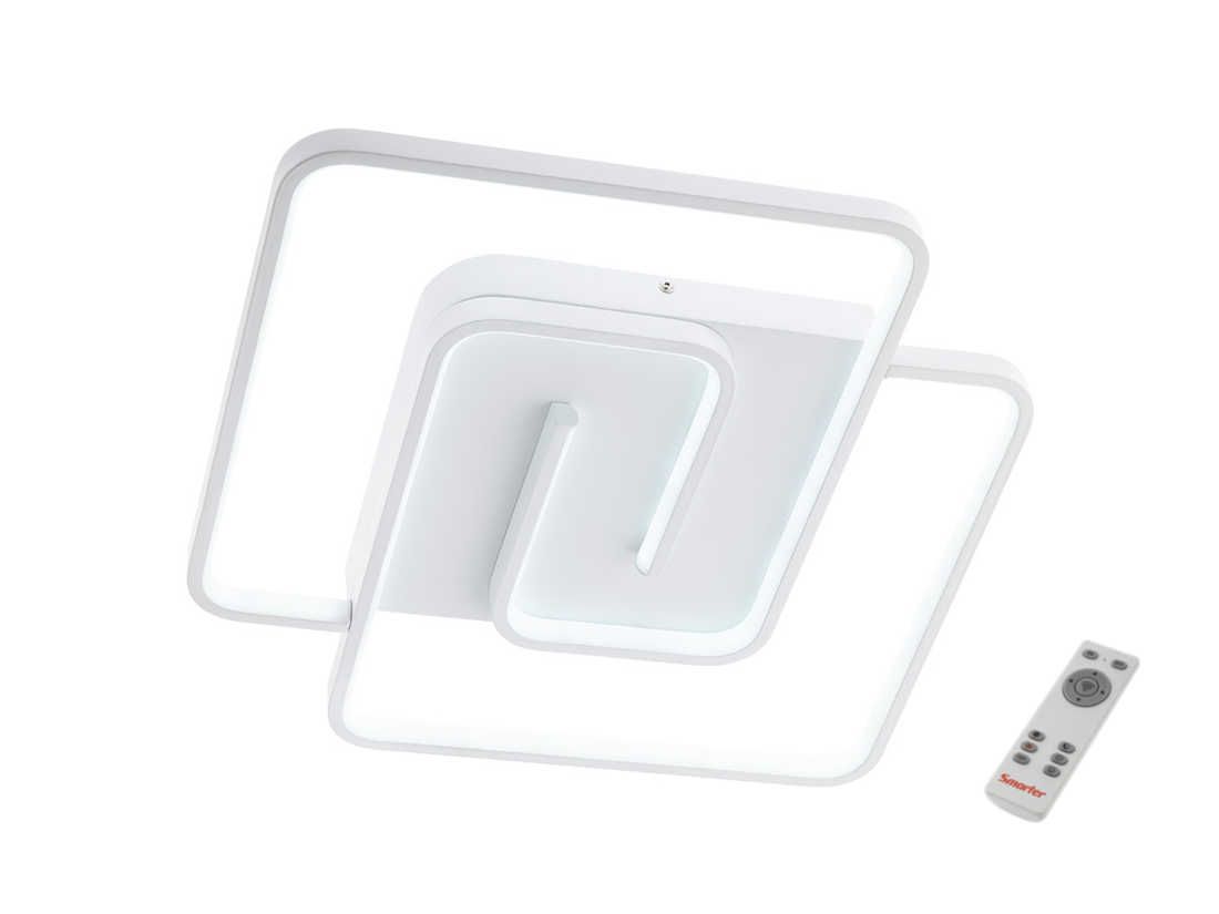 Stropní LED svítidlo Intersia s dálkovým ovládáním, pískově bílá, 38W, 2700K-6500K, 48cm