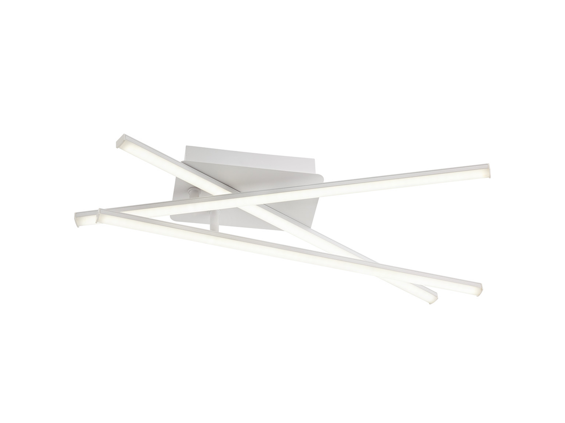 Stropní LED svítidlo Yuno, matná bílá, 26W, 4000K, 69cm