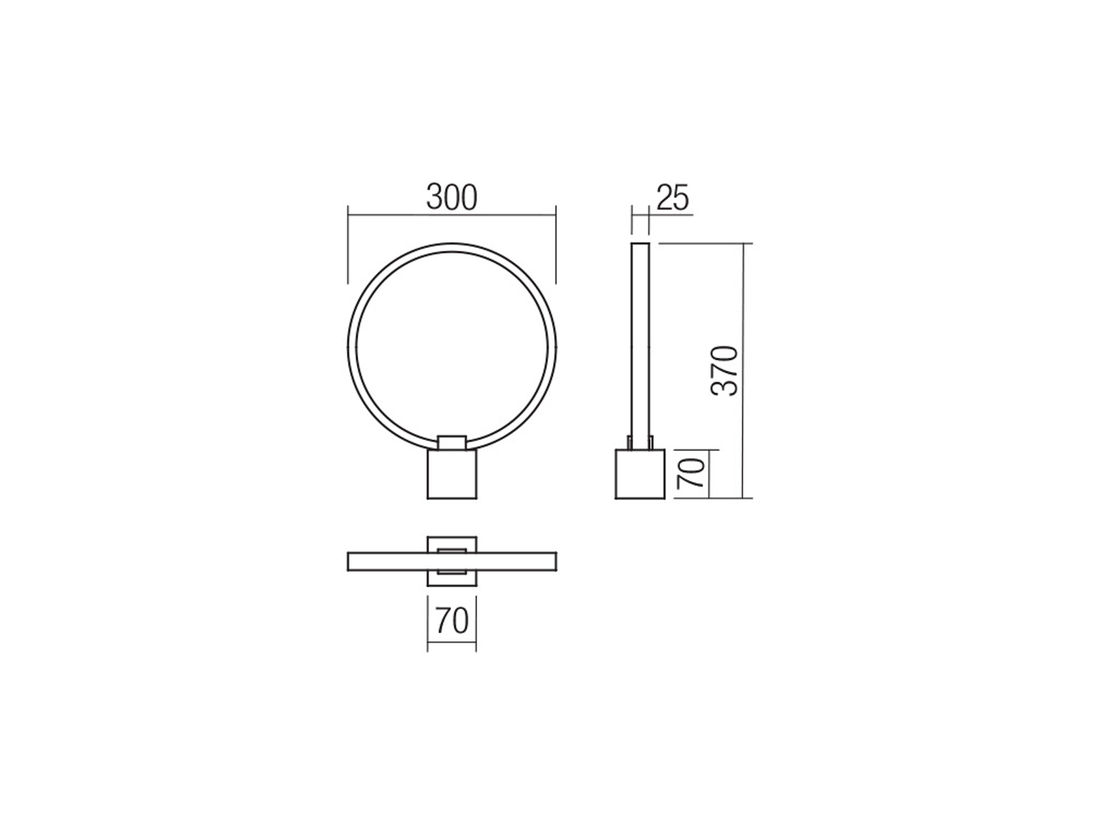 Stolní LED lampa Ado, pískově černá, 12W, 3000K, 37cm