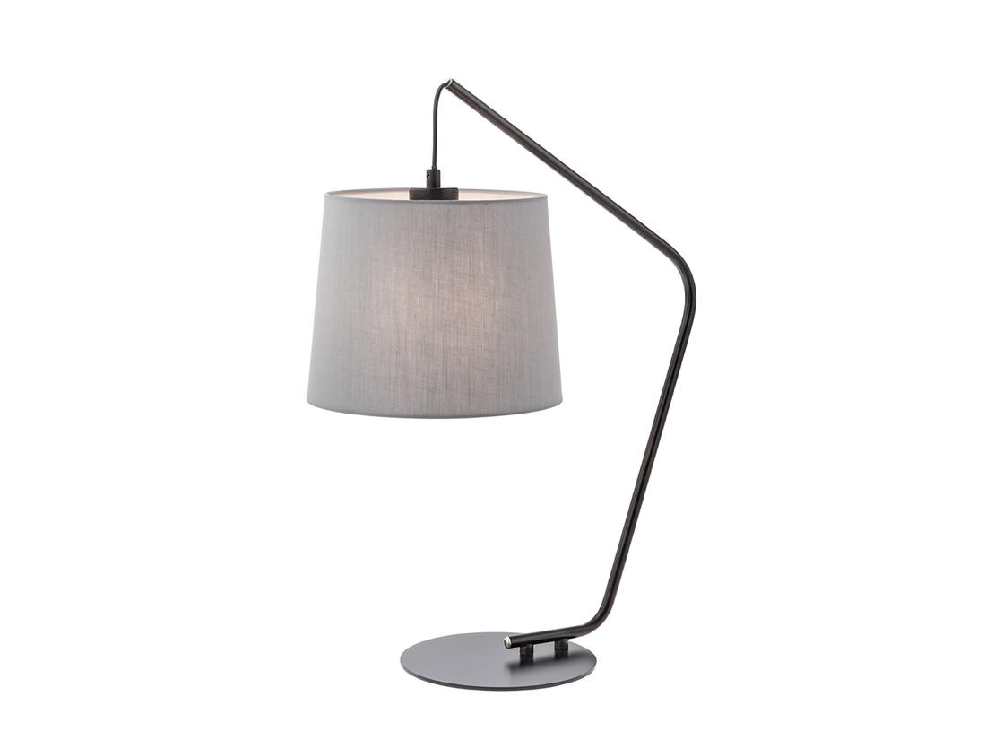 Stolní lampa Kermit, černá, šedá, 1xE27, 55cm