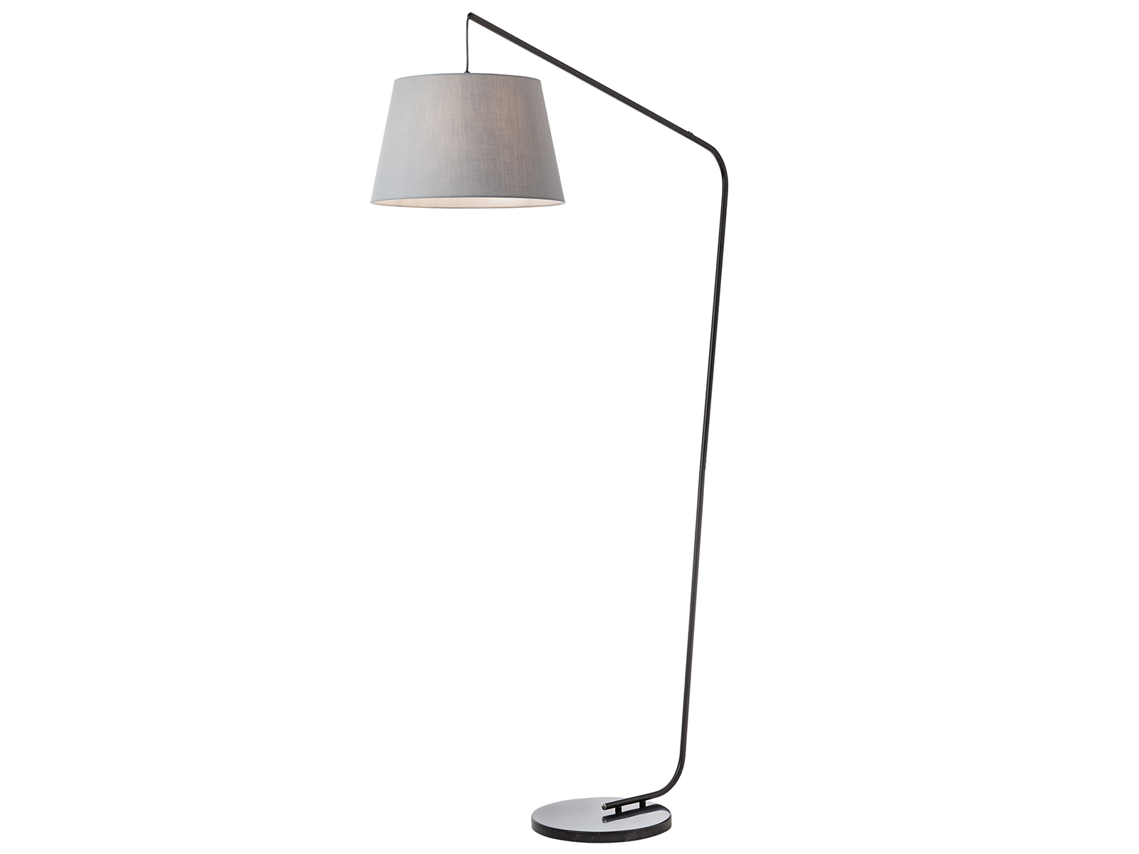 Stojací lampa Kermit, černá, šedá, 1xE27, 180cm