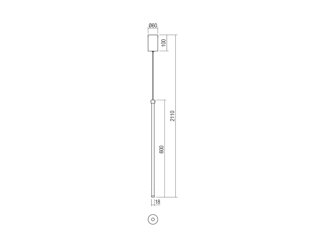 Závěsné LED svítidlo Taboo, pískově bílé, 9W, 3000K, 60cm