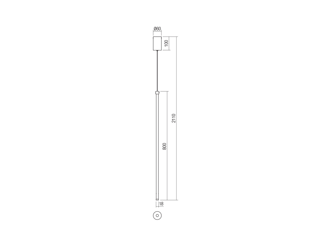 Závěsné LED svítidlo Taboo, pískově bílé, 11W, 3000K, 80cm