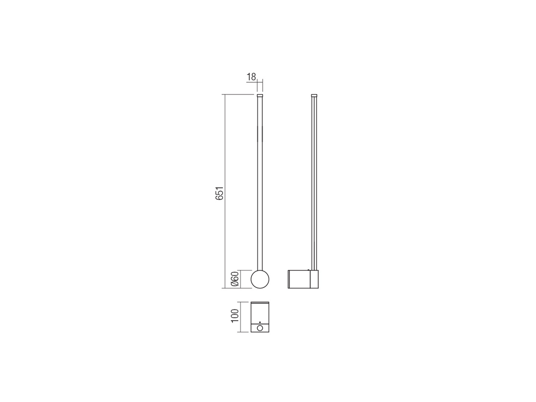 Nástěnné LED svítidlo Taboo, mátná bílá, 9W, 3000K, 65,1cm