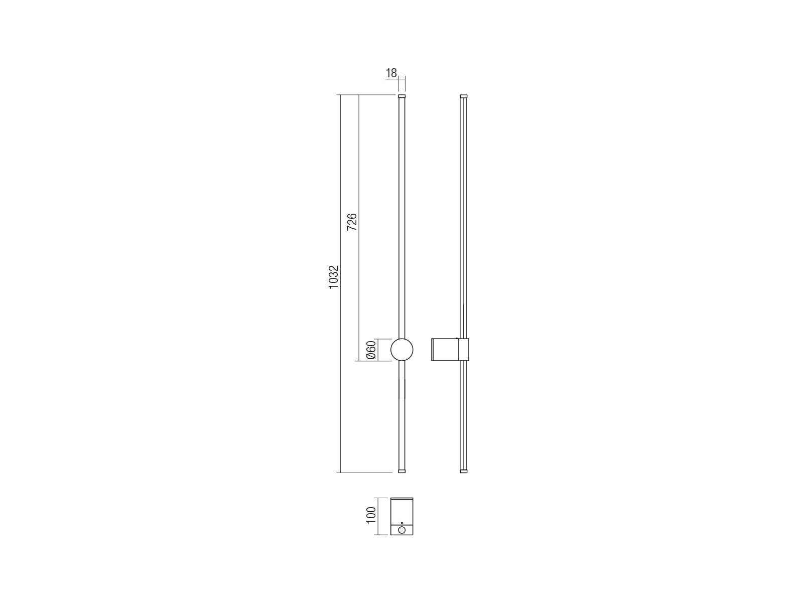 Nástěnné LED svítidlo Taboo, matně bílá, 11W, 3000K, 103,2cm