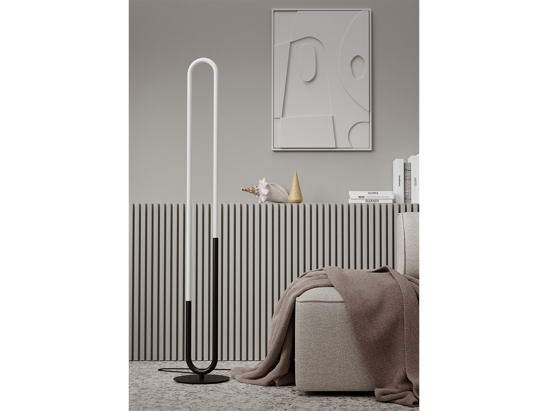 Stojací LED svítidlo Latium, pískově černá, 20W, 3000K, 133cm