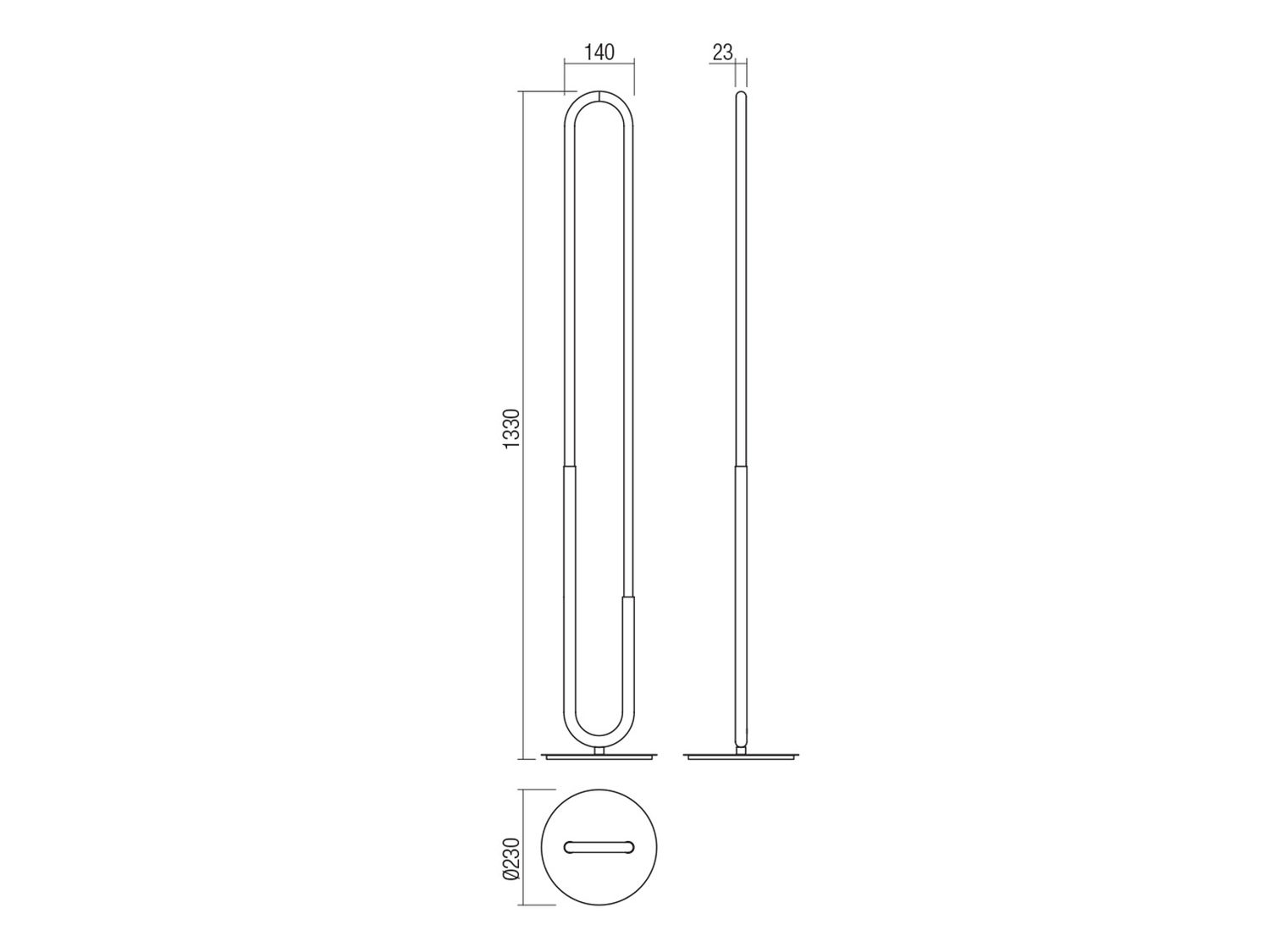 Stojací LED svítidlo Latium, pískově černá, 20W, 3000K, 133cm