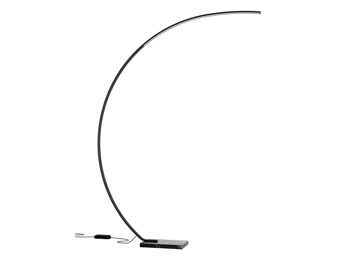 Stojací LED lampa Carver, pískově černá, 16W, 3000K, 192cm