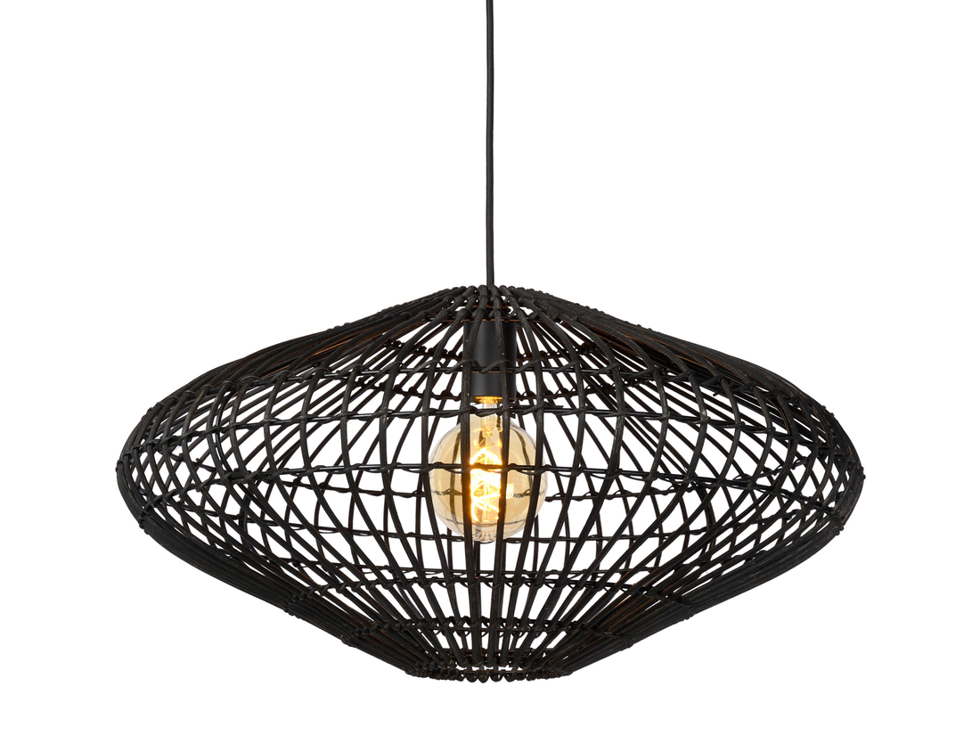 Závěsné svítidlo Magali, černé, E27, ø56cm