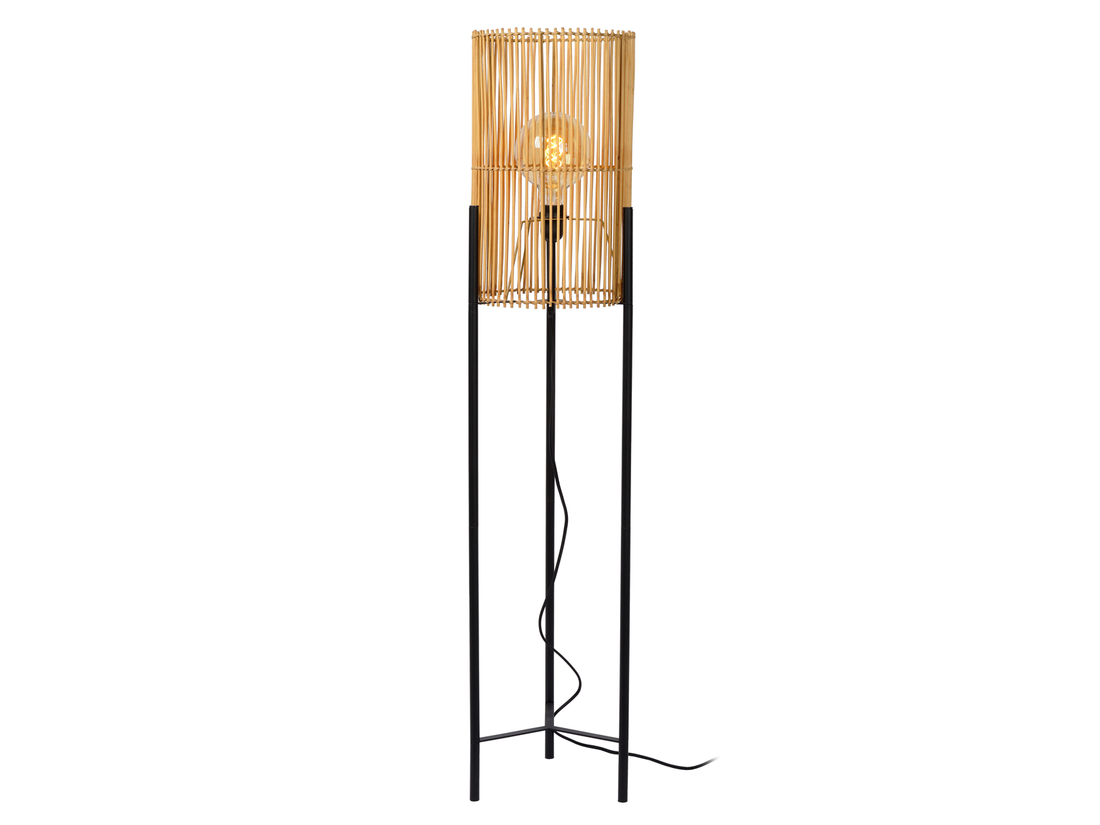 Stojací lampa Jantine, přírodní, E27, 125cm