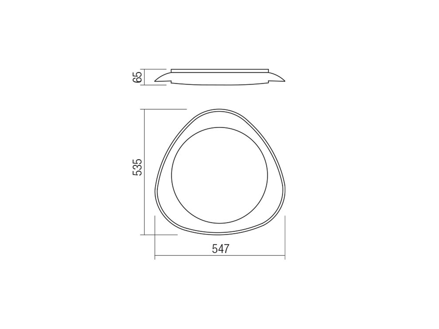 Stropní LED svítidlo Verena, černé, 36W, 4000K, 54,7cm