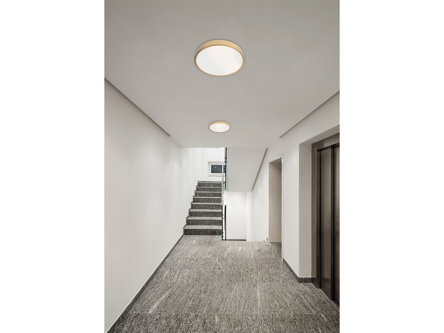 Stropní LED svítidlo Knob, zlaté, 24W, 3000-6500K, ø30cm