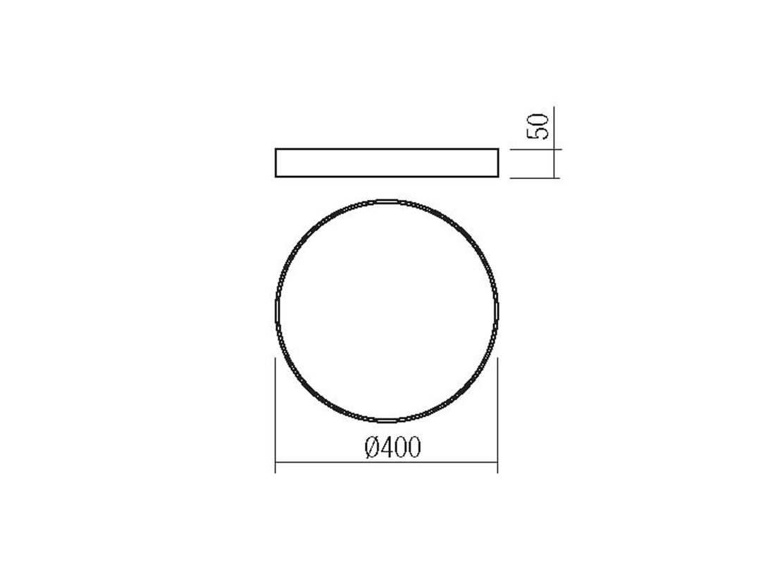 Stropní LED svítidlo Knob, černá, 36W, 3000-6500K, ø40cm