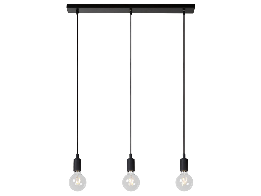Závěsné svítidlo Fix, černé, 3xE27, 75cm
