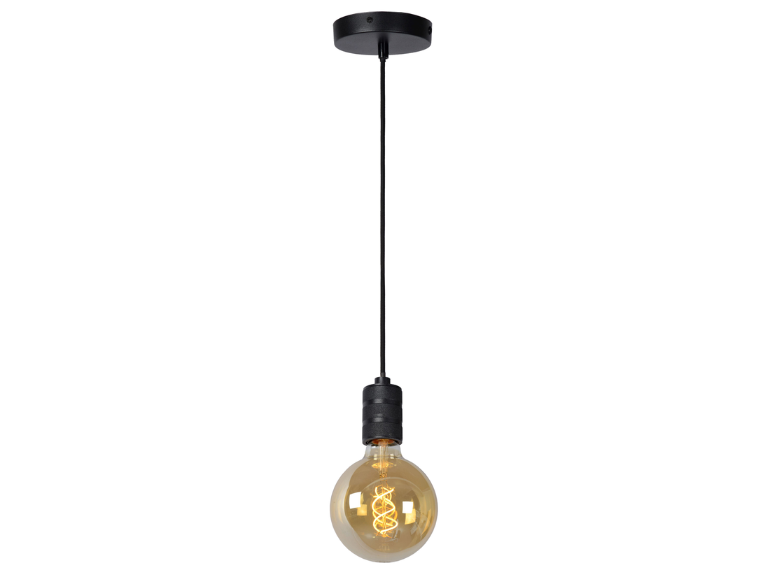 Závěsné svítidlo Jova, černé, E27, ø12cm