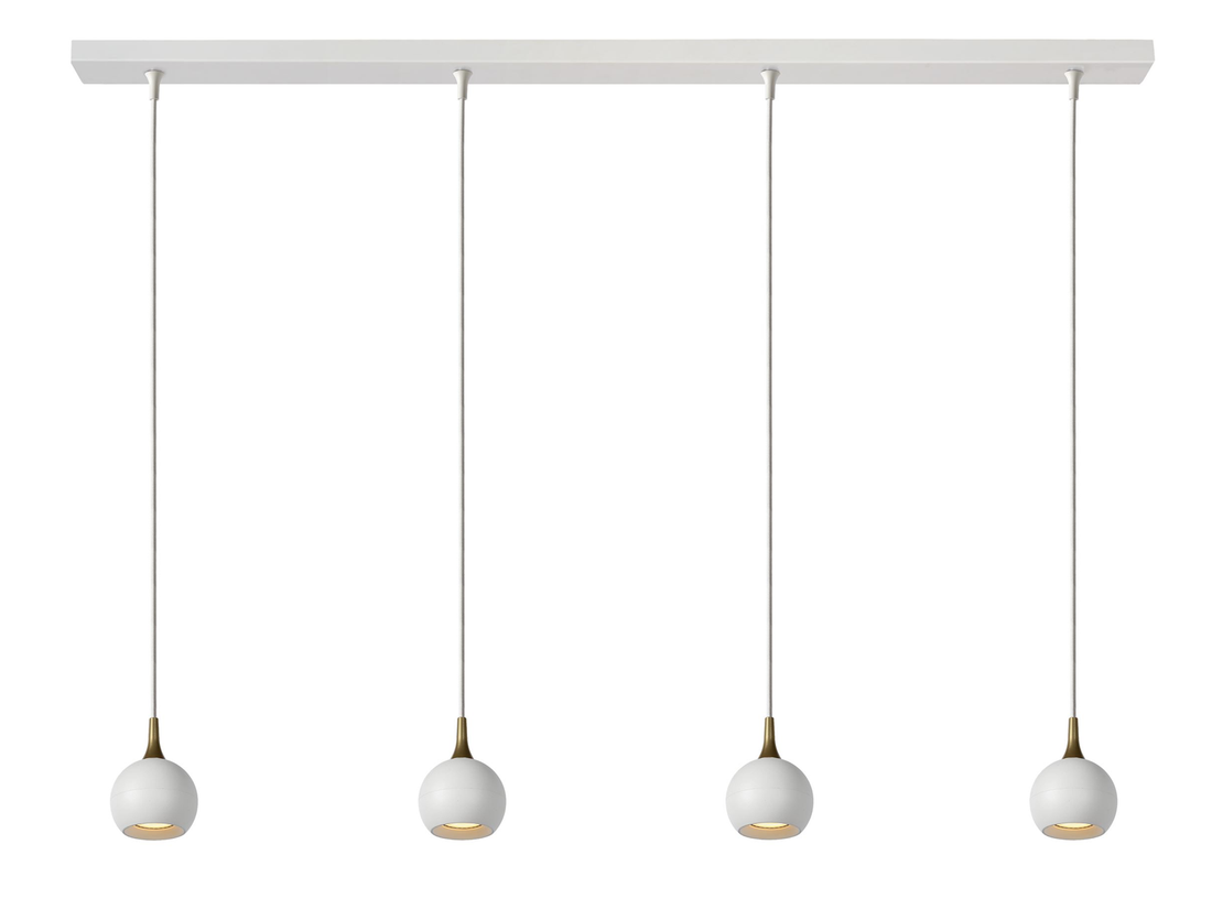 Závěsné svítidlo Favori, bílé, 4xGU10, 100cm