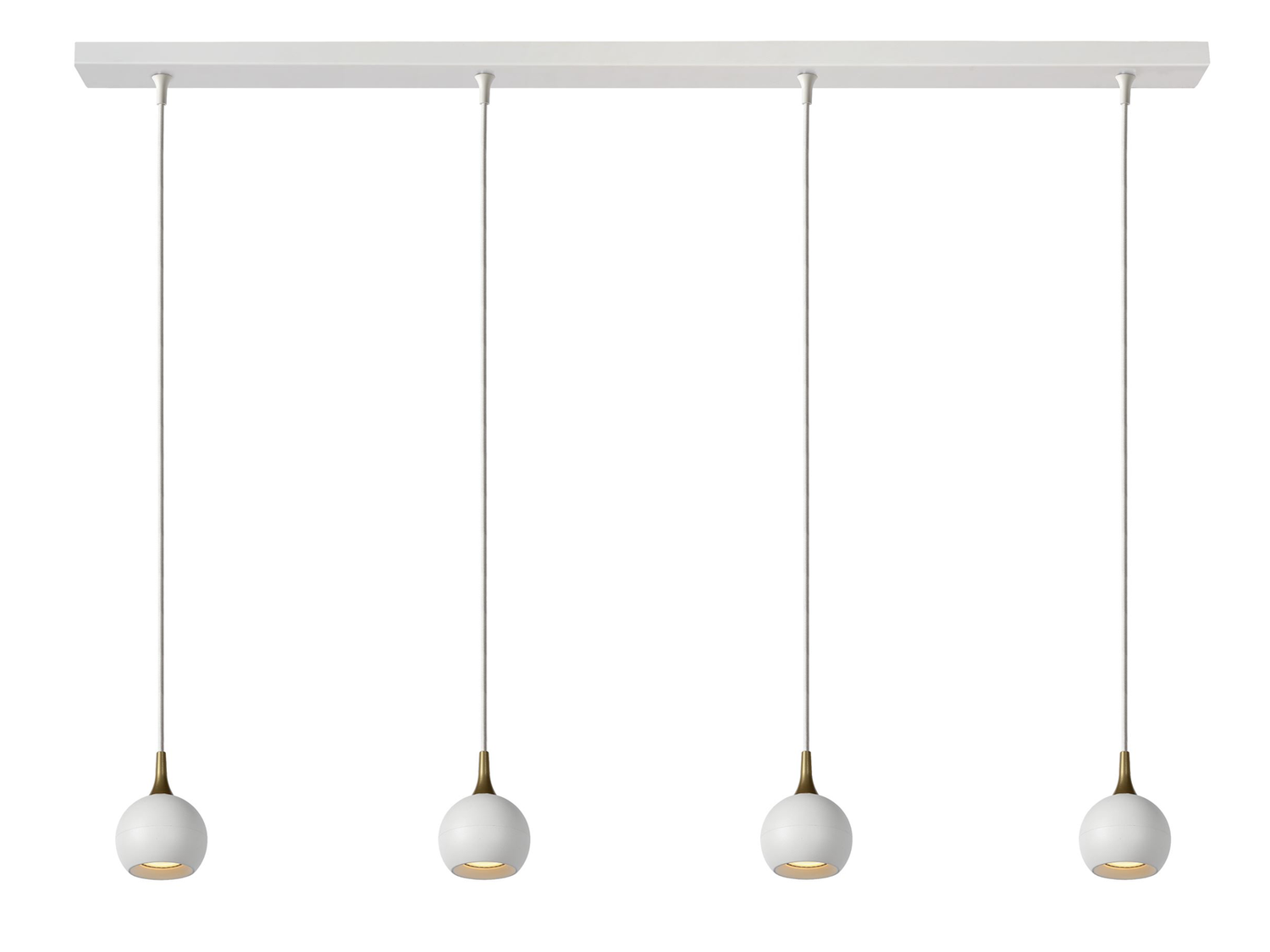 Závěsné svítidlo Favori, bílé, 4xGU10, 100cm