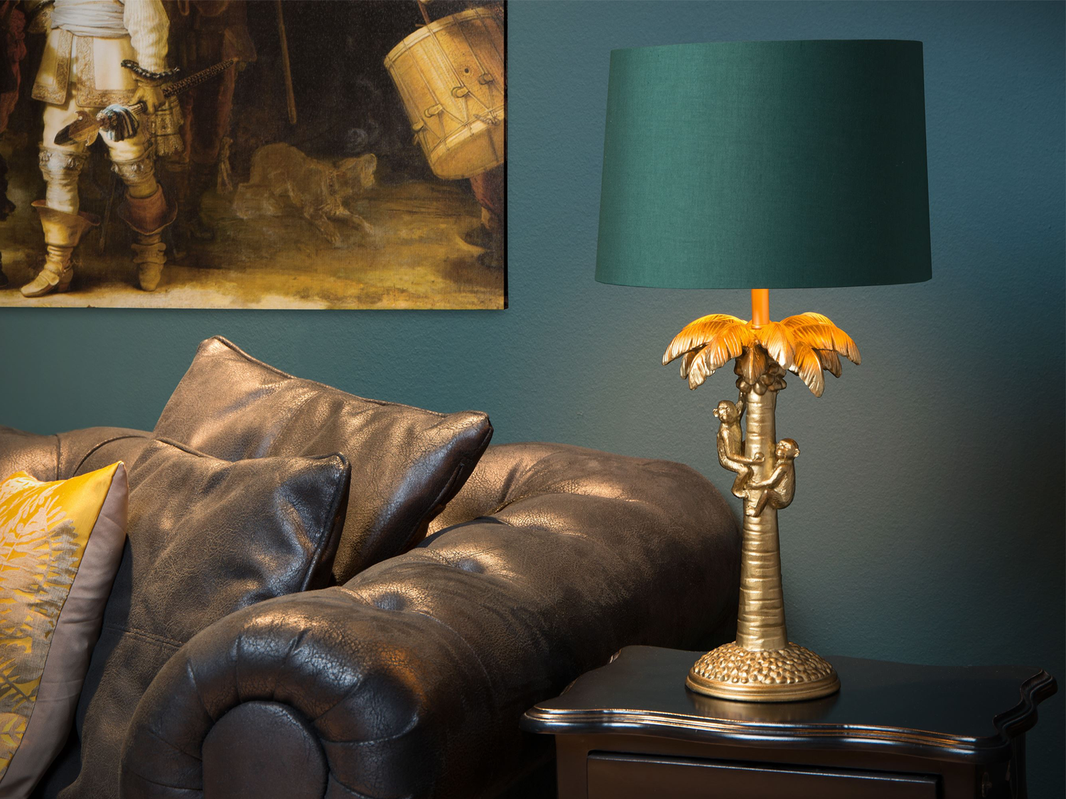 Stolní lampa Extravaganza Coconut, matně zlatá, E27, 57,5cm