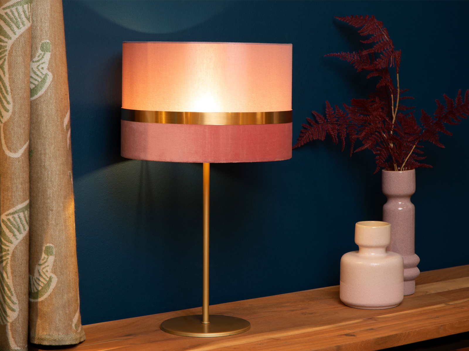 Stolní lampa Extravaganza Tusse, růžová, E14, 50cm