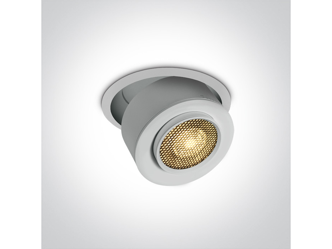 Zapuštěné LED svítidlo 11115G, bílé, 15W, 3000K, 230V, 8cm, 15°-45°, IP20