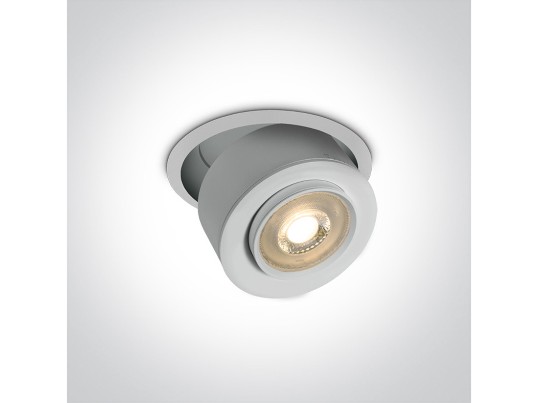 Zapuštěné LED svítidlo 11115G, bílé, 15W, 3000K, 230V, 8cm, 15°-45°, IP20